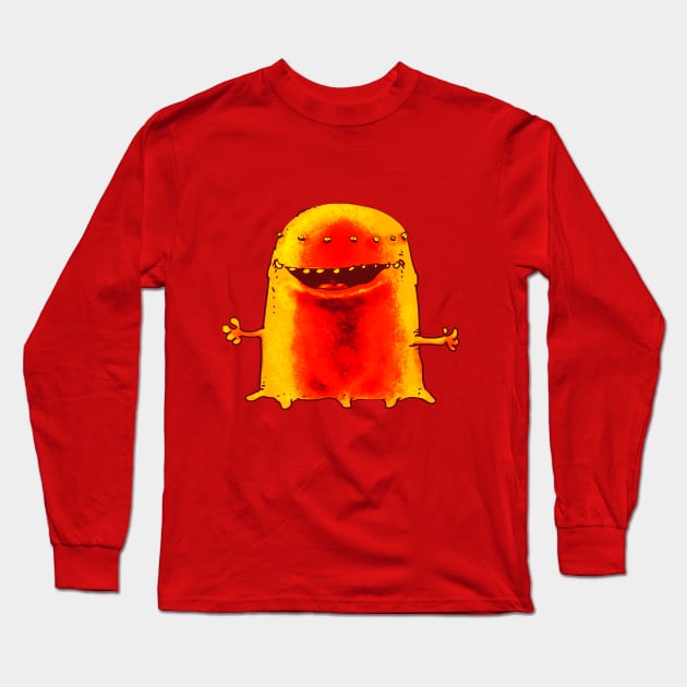 funny weird alien cartoon Long Sleeve T-Shirt by anticute